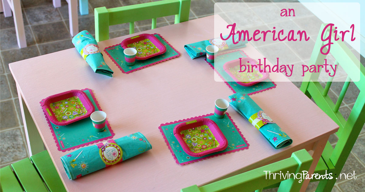 american girl doll birthday set