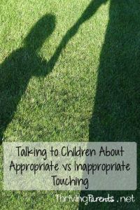 Sexual abuse in children occurs more often than we'd like to think. Talking to your kids about the difference between appropriate and inappropriate touching is crucial. How do you talk to your children about appropriate and inappropriate touching? You start here...