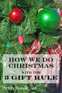 Will you buy your kids equal number of gifts or spend equal amounts of money? We keep the focus of Christmas on Jesus with the 3 gift rule.