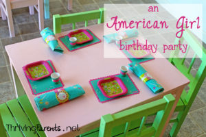 This American Girl birthday party was made perfect with tiny paper products and tiny food!