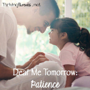 Being patient is hard but is important because our kids won't always be watching.