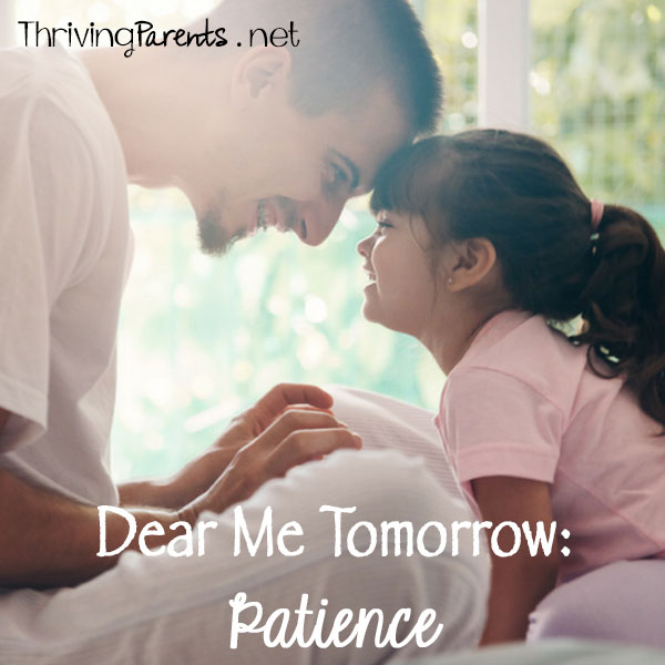 Being patient is hard but is important because our kids won't always be watching.