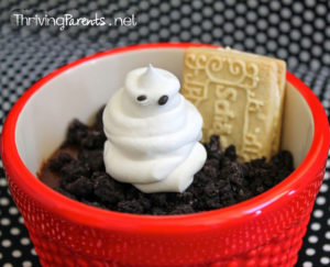 This is a fun dessert for Halloween that is easily made gluten free by using Schar cookies.