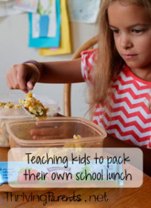 Want to get your kids to pack their own lunch? Teach them how to! It's empowering for them and they'll take ownership in it.
