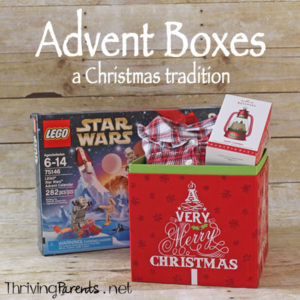 -box-to-start-celebrating-Christmas.jpg" alt="Advent boxes are a fun way to get kids excited about the season of Advent. They're filled with a fun, necessity, and tradition.