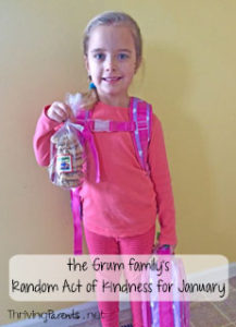 Our family has completed January's Random Acts of Kindness! What can you do for someone this month?