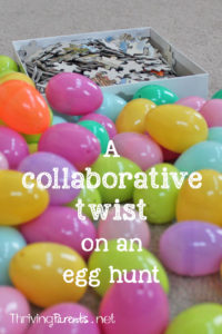 Add a fun twist to an egg hunt and make it a great collaborative experience.