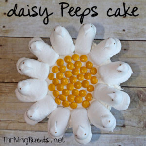 This daisy Peeps cake couldn't be a cuter or easier cake!