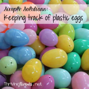 It's egg hunt season and this Simple Solution will help you keep track of all the plastic eggs to make sure the kids have found them all.