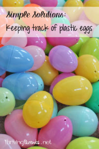 It's egg hunt season and this Simple Solution will help you keep track of all the plastic eggs to make sure the kids have found them all.