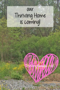 Our Thriving Home is finally becoming a reality! Read about how we finally decided between building and buying an existing house. 